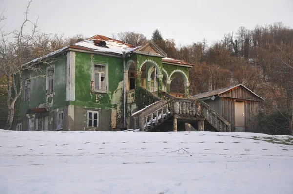Abandoned House Abkhazian Village Akuacha New Athos Abkhazia — Fotografia de Stock