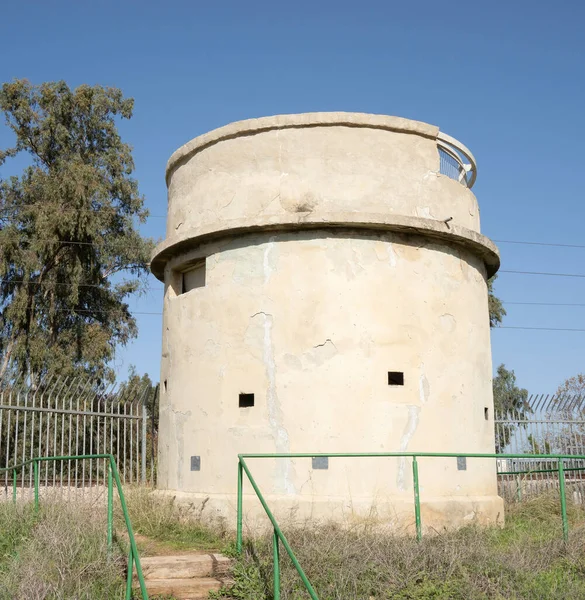 Afek Israel Diciembre 2021 Puesto Histórico Seguridad Hormigón Pillbox Construido — Foto de Stock