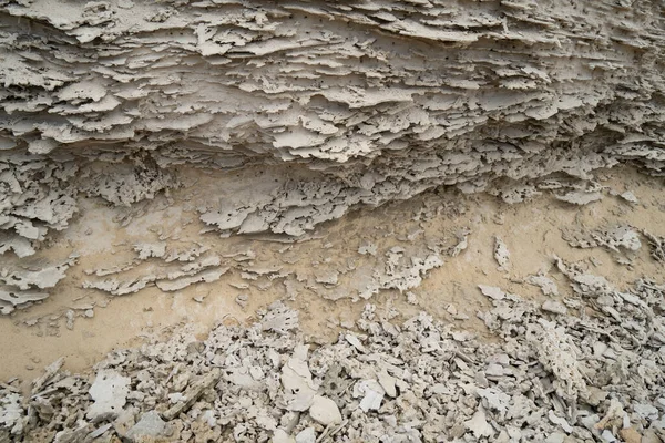Grainstone Rocas Piedras Kurkar Típicas Las Costas Mediterráneas — Foto de Stock