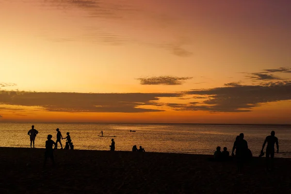sunset on the beach of Fortaleza Brazil