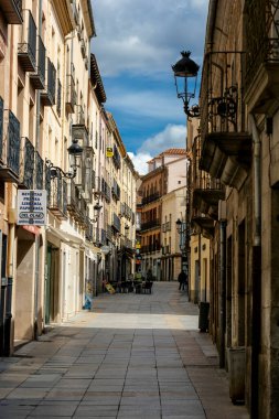 scenes from the streets of the medieval town of Avila Spain