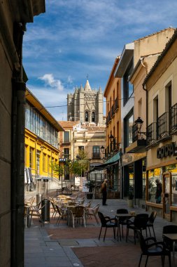 Scenes of the medieval walled city of Avila Spain