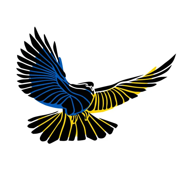 우크라이나 의 평화 비둘기를 구합시다. 전쟁 개념이 없다 — 스톡 벡터