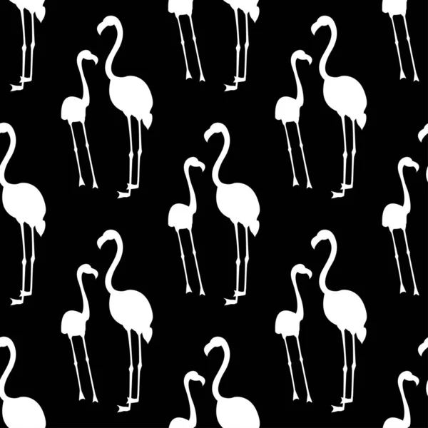 Vektor Nahtlose Muster Mit Flamingo Vogel Kann Für Textilien Website lizenzfreie Stockvektoren