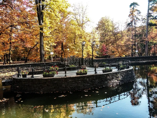 Lake Park Autumn Baia Mare City — Stock Photo, Image