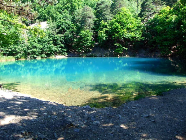 Blue Lake Lacul Albastru Baia Sprie Roemenië — Stockfoto