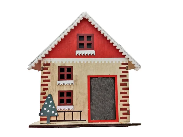 Miniaturhaus Isoliert Auf Weißem Hintergrund — Stockfoto