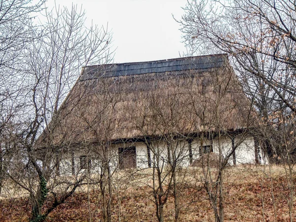 Casa Madeira Velha Tradicional Maramures Aldeia Museu Baia Mare — Fotografia de Stock