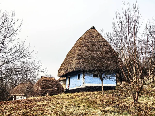 Traditioneel Oud Houten Huis Maramures Het Village Museum Baia Mare — Stockfoto