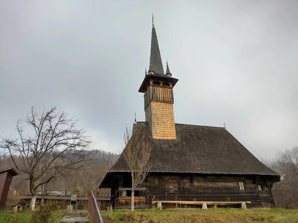 Igreja Ortodoxa Madeira Condado Maramures Roménia — Fotografia de Stock