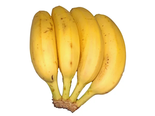 集团的孤立在白色背景上的香蕉 — 图库照片