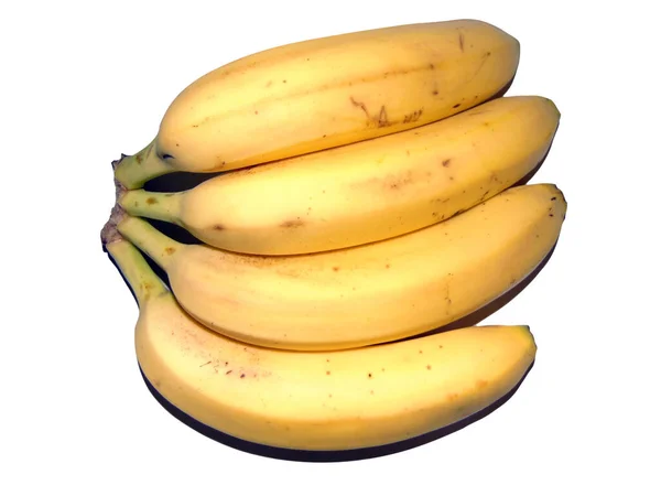 Groep Van Bananen Geïsoleerd Witte Achtergrond — Stockfoto