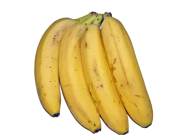 Grupp Bananer Isolerad Vit Bakgrund — Stockfoto