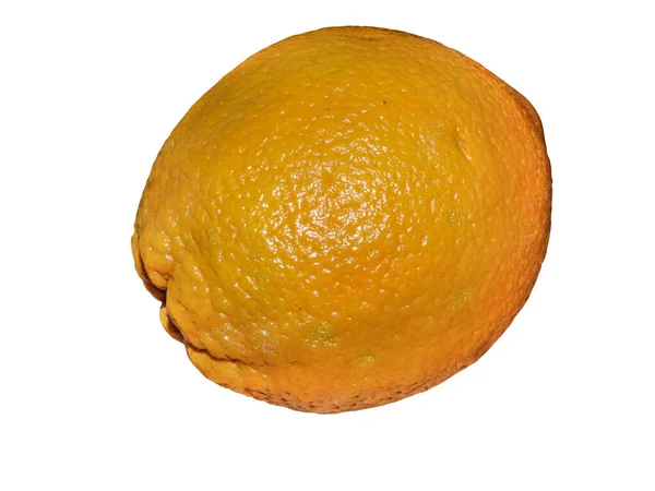 Una Naranja Aislada Sobre Fondo Blanco — Foto de Stock