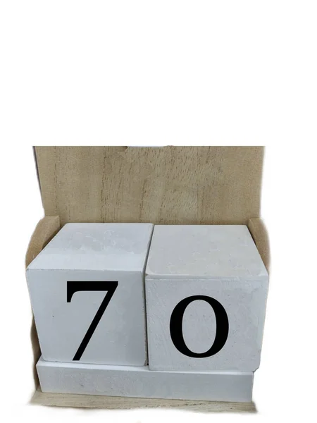 Number Two Cubes Placed Wooden Support — Stock Photo, Image
