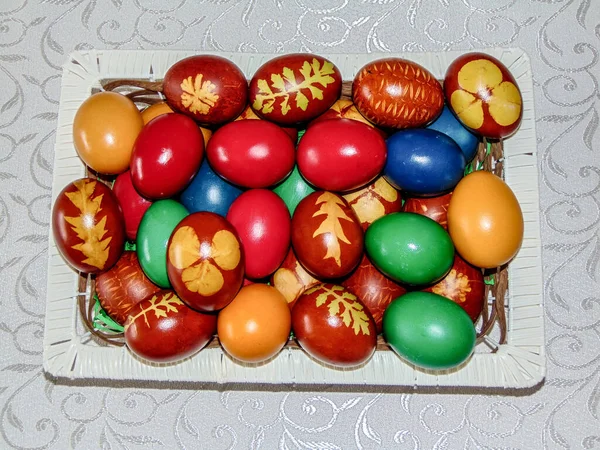 Пасхальні Яйця Кошику Марамури Румунія — стокове фото