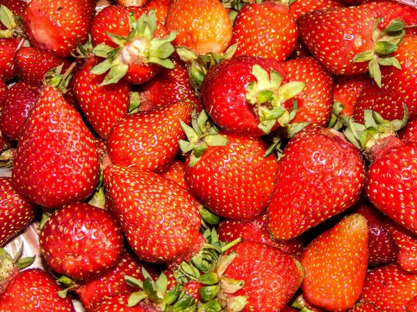 Groupe Fraises Fruits Frais — Photo