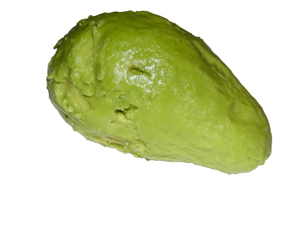 Peeled Avocado Isolated White Background — Stock Photo, Image