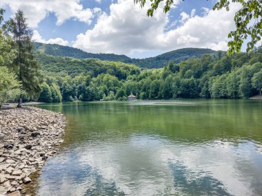 Romanya 'nın Maramures ilçesindeki Bodi Gölü