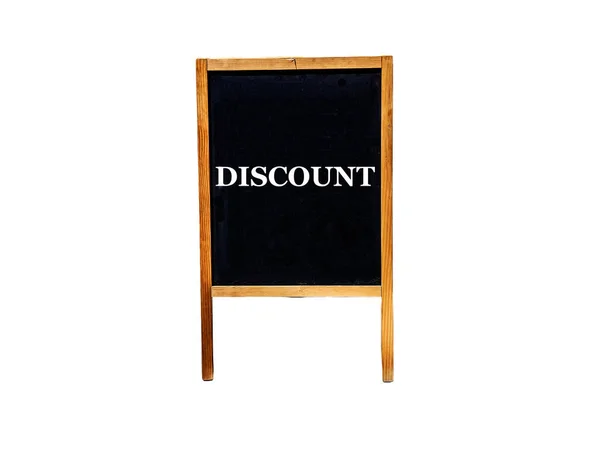 Discount Text Board Wooden Frames — Stock Photo, Image