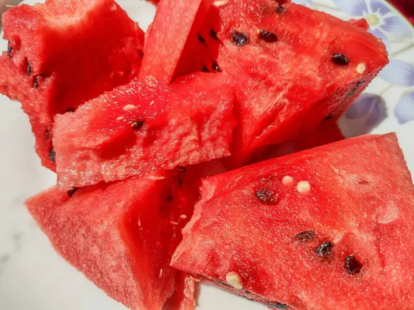 Wassermelonenfrüchte Frisch Nahaufnahme — Stockfoto