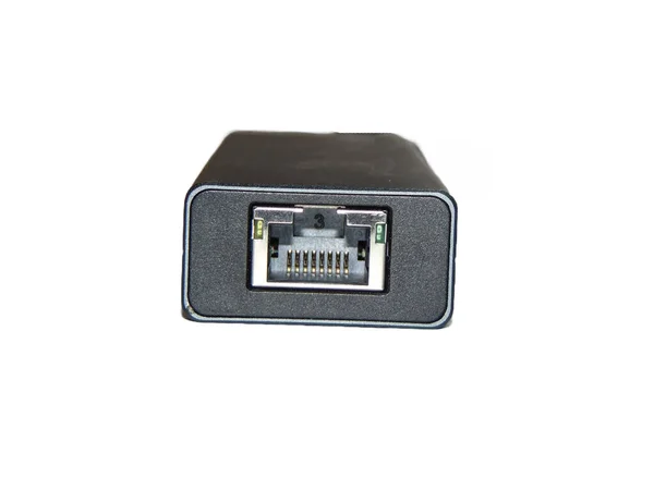 Multi Functional Usb Hub Station Ethernet Isolated White — Stockfoto