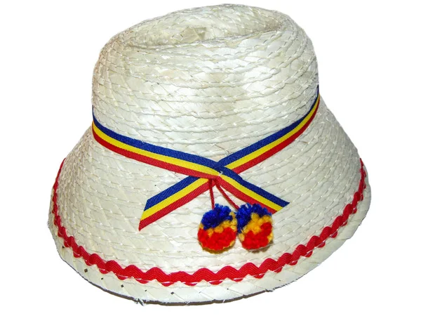 Cappello Paglia Tradizionale Della Contea Maramures Romania — Foto Stock