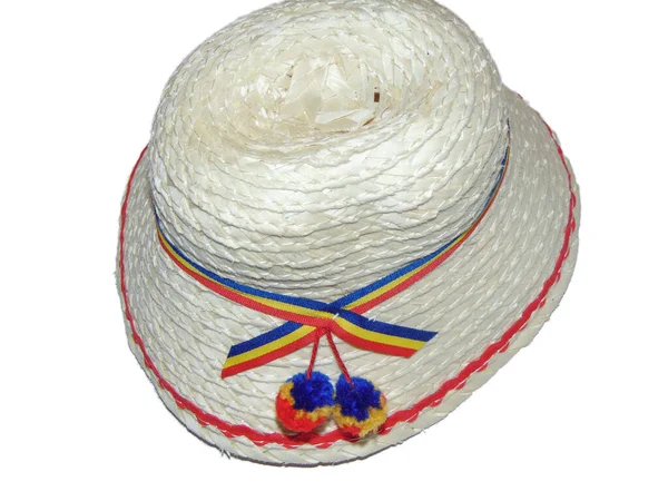 Cappello Paglia Tradizionale Della Contea Maramures Romania — Foto Stock