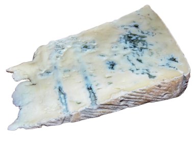 Beyaz arkaplanda yalıtılmış Gorgonzola peyniri