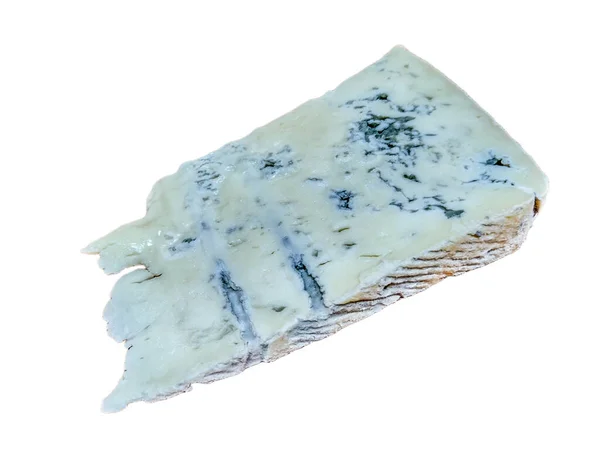 Queijo Gorgonzola Isolado Sobre Fundo Branco — Fotografia de Stock