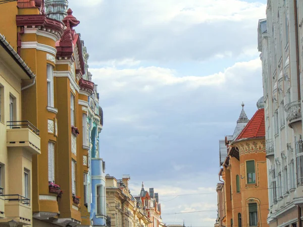 Budovy Oradea City Rumunsko Létě — Stock fotografie