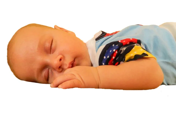 Baby Boy Sleeping Isolated White — ストック写真