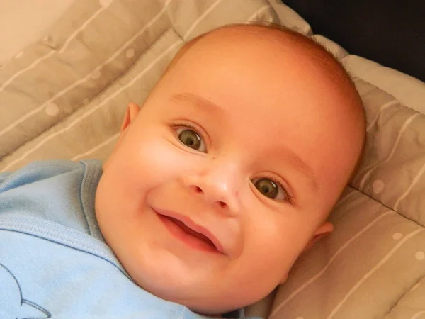 Baby Boy Smiles Happy Boy — стоковое фото