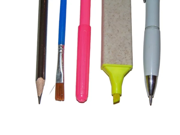 Pencil Brush Marker Pen Tools School — стоковое фото