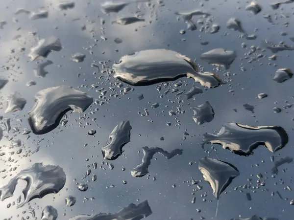 Water Drops Car Macro View — Stockfoto