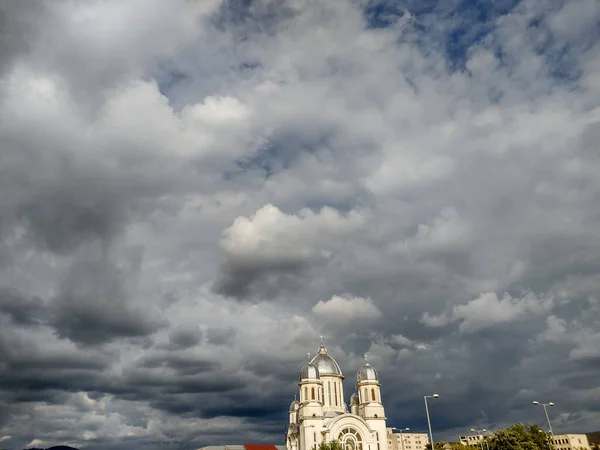 Orthodox Church Cloudy Sky Baia Mare City Romania — ストック写真