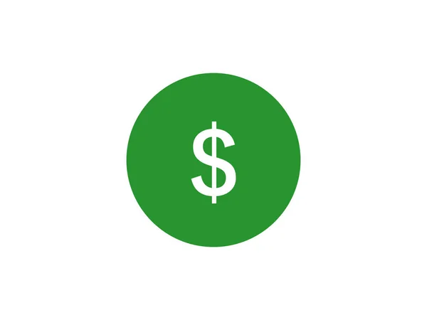 Flat Dollar Icon Dollar Vector Isolated White Background — Stockfoto