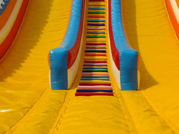colorful inflatable slide for children. Playing