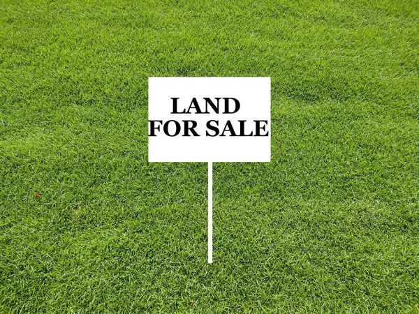 Land Sale Green Field Message Land Sale Concept — 스톡 사진