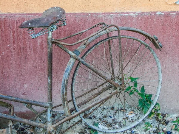 View Old Bicycle Detail — Stockfoto