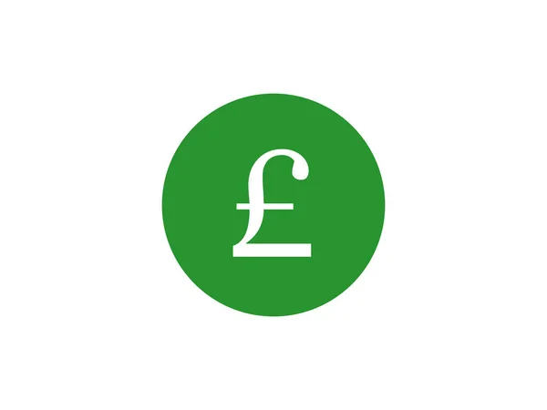 British Pound Icon Green Circle Pound Illustration — Stockfoto