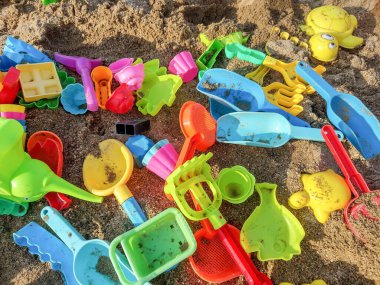 Different toys for playing in the sand