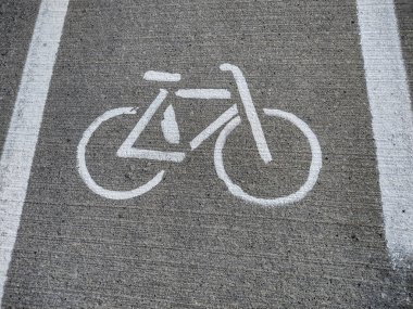 the sign for bicycles on a bicycle track