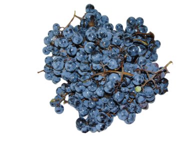 Romanya 'dan gelen olgun üzümler beyaza izole edilmiş