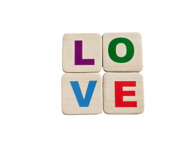 Das Wort Liebe Aus Farbigen Buchstaben — Stockfoto