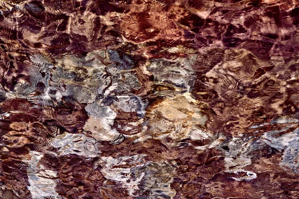 Klares Wasser Mit Kieselsteinen Und Stein Auf Dem Boden Meeressteine — Stockfoto