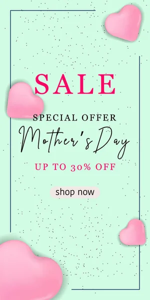 Mother Day Voucher Banner Mother Day Template Cards Banners Backgrounds — 图库矢量图片