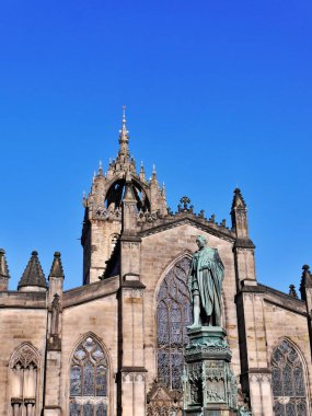 Adam Smith heykeli Edinburgh, İskoçya 'nın merkezinde