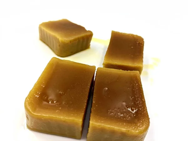 Mysore Pak Elszigetelt Fehér Indiai Fesztivál Édességek — Stock Fotó