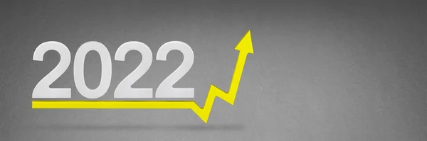 Οικονομική κρίση 2022. Αύξηση των τιμών το 2022, κίτρινο βέλος δείχνει προς τα πάνω ως έννοια αύξηση των τιμών καταναλωτή. Πληθωρισμός αθέτησης και κρίση — Φωτογραφία Αρχείου